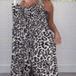 💖SCONTO DEL 50%💖Elegante tuta dal taglio morbido con motivo leopardato da donna