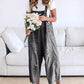 ❤️OFFERTA ESTIVA - SCONTO DEL 50%❤️Graziosi pantaloni con bretelle da donna in stile jumpsuit, in denim strappato con bottoni