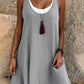 ✨Vestito Lungo da Donna Finto Due Pezzi Senza Maniche