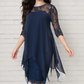 📢📢50% DI SCONTO!! ⏰Abito Elegante da Donna con Orlo Asimmetrico e Pizzo🌺