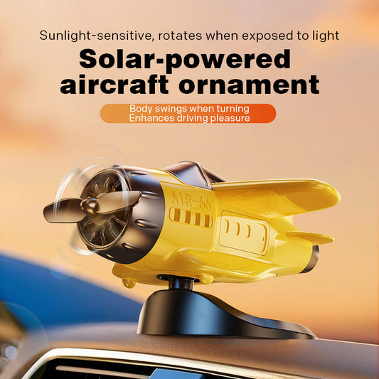 Decorazioni per auto a forma di aereo alimentate a energia solare
