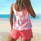 👙🌺Costume da bagno tankini stampato da donna