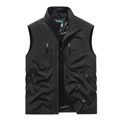 🧥👕 Giacca oversized senza maniche da uomo con tasche