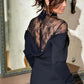 🎁Saldi scottanti 41% DI SCONTO⏳Elegante abito midi da donna con collo alto e retro in pizzo