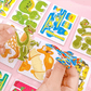Puzzle 3D educativo con personaggi dei cartoni animati