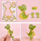 Puzzle 3D educativo con personaggi dei cartoni animati