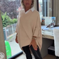 🍂 Offerta autunnale limitata Top donna a maniche lunghe con collo a camici