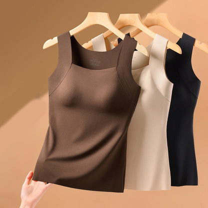📢📢50% di sconto! Canottiera Termica da Donna con Reggiseno Integrato – Calda, Elastica & Senza Ingranzie ❄️❤️