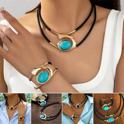 Set di collane e bracciali vintage Boho