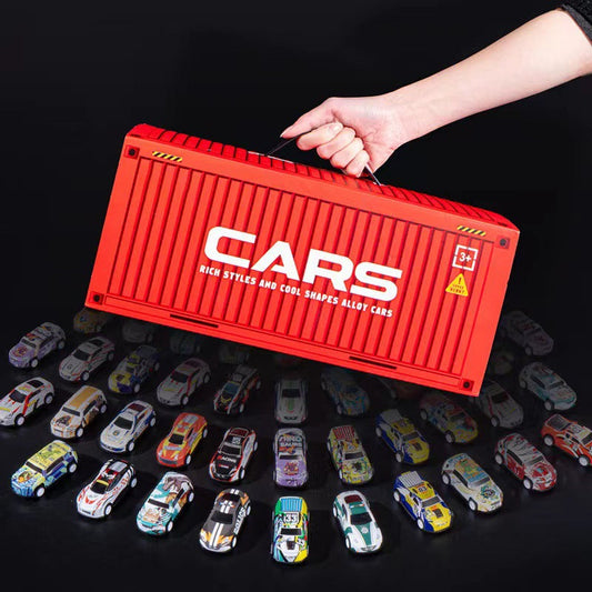 🎅Promozione natalizia 49% DI SCONTO🎁48 Mini macchinine a retrocarica con garage integrato