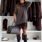 Maglione con collo alto e miniabito da donna