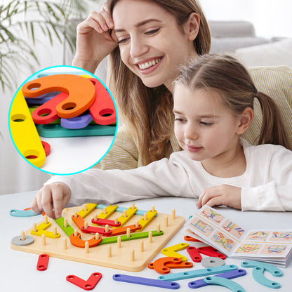 Puzzle Montessori con pannello forato 🎅Idea regalo di Natale!🎁