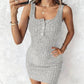 Set composto da abito aderente e cardigan in maglia a coste