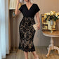 Abito casual da donna con scollo a V