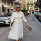 Set da donna composto da top a maniche lunghe e abito senza maniche