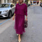 Set da donna composto da top a maniche lunghe e abito senza maniche