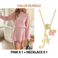 ⏰  Sconto del 50% di cambio stagione – qualità a metà prezzo! ✨Abito mini a trapezio in maglia con collo alto da donna