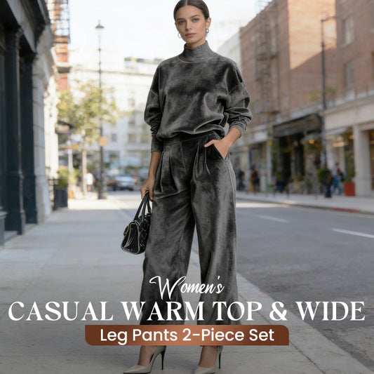📢📢SCONTO DEL 50% ORA! ⏳Set da 2 pezzi composto da top caldo casual e pantaloni a gamba larga da donna