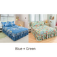 🔈🔈 OFFERTA LAMPO - SCONTO DEL 50% ⚡ Set di 3 Gonne da Letto con Volant 🛏️ – Stampa Floreale & Design a Doppio Strato!