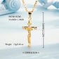 ✨ 50% di sconto ⏰ Collana con pendente a crocifisso – Catena Figaro regolabile e finitura oro lucida