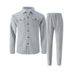 🔥 SCONTO DEL 50%! ⏰ Completo da uomo con giacca abbottonata + pantaloni in maglia a nido d'ape – Taglio ampio, tessuto traspirante e stile casual elegante 👕👖