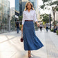 🎁Novità 2026: SCONTO DEL 50%👗Gonna lunga da donna in denim – Vita alta e taglio a trapezio