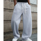 🩳 60% DI SCONTO! 👖 Pantaloni da uomo a gamba larga con coulisse - Tessuto di cotone confortevole, tasche e stile casual per l'uso quotidiano e sportivo 🏃‍♂️