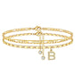 Bracciale da caviglia a strati in oro per donna
