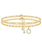 Bracciale da caviglia a strati in oro per donna