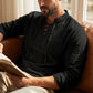 Camicia casual da uomo a tinta unita
