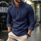 Camicia casual da uomo a tinta unita