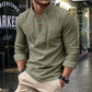 Camicia casual da uomo a tinta unita
