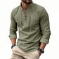 Camicia casual da uomo a tinta unita