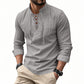 Camicia casual da uomo a tinta unita