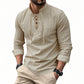 Camicia casual da uomo a tinta unita
