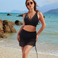 Set Bikini a Vita Alta da Donna con Dettagli in Rete
