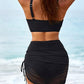 Set Bikini a Vita Alta da Donna con Dettagli in Rete