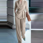 ⏳Sconto del 50% per un periodo limitato⏰ Set completo da donna composto da elegante blazer con cintura in vita e pantaloni a gamba larga👔👖
