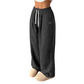 Pantaloni da donna in velluto a coste a gamba larga con coulisse