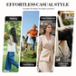 🔥Nuovi arrivi 2026: 60% di sconto per un periodo limitato!🔥Abito casual da donna in lino con scollo a V