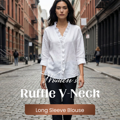 💎👚 Novità – Top con scollo a V e volant