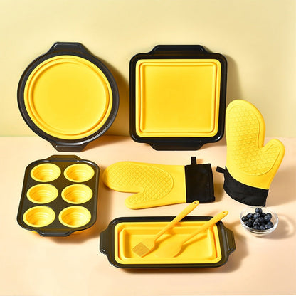 Set da 8 pezzi in silicone per cottura al forno