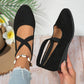 💃🔥Ultimo giorno di promozione 50% di sconto🔥Eleganti scarpe con zeppa bassa e cinturino elastico in tinta unita