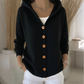 ✨ Cardigan da donna lavorato a maglia con cappuccio e bottoni – caldo, elegante, ideale per l'autunno e l'inverno