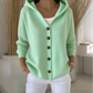 ✨ Cardigan da donna lavorato a maglia con cappuccio e bottoni – caldo, elegante, ideale per l'autunno e l'inverno
