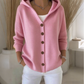✨ Cardigan da donna lavorato a maglia con cappuccio e bottoni – caldo, elegante, ideale per l'autunno e l'inverno