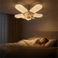 Per farti sentire fresco e pieno di energia 🌬️💡 Ventilatore con luce LED a 5 pale con effetto cristallo