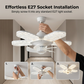 Per farti sentire fresco e pieno di energia 🌬️💡 Ventilatore con luce LED a 5 pale con effetto cristallo