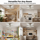 Per farti sentire fresco e pieno di energia 🌬️💡 Ventilatore con luce LED a 5 pale con effetto cristallo