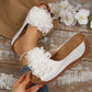 ✨Sandali con zeppa e applicazioni floreali da donna 👡Entra nell'estate con stile🌸